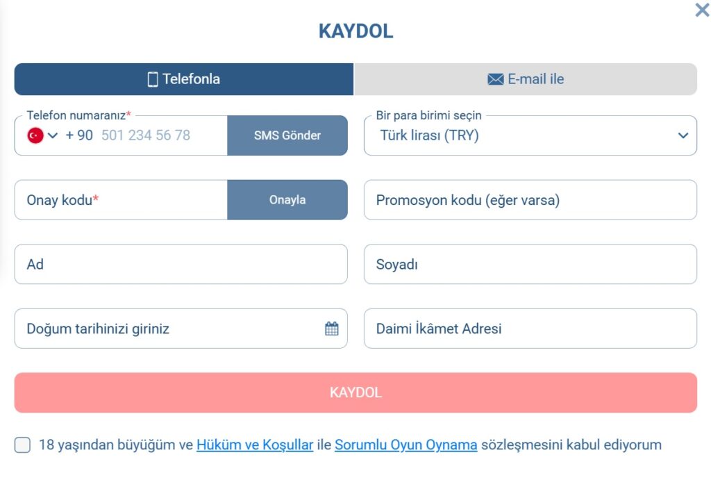 betmarket üyelik